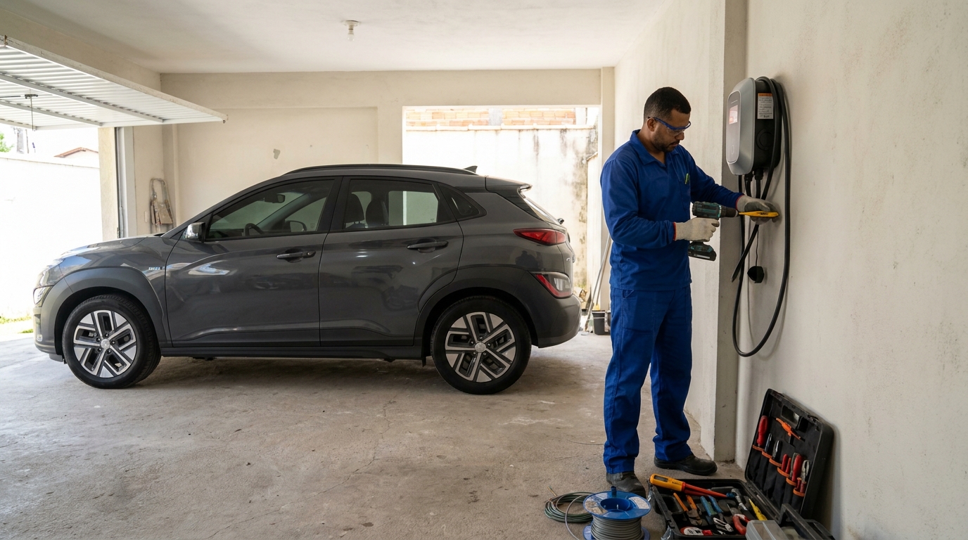 Instalacao de carregador de carro eletrico em Campo Grande‑MS