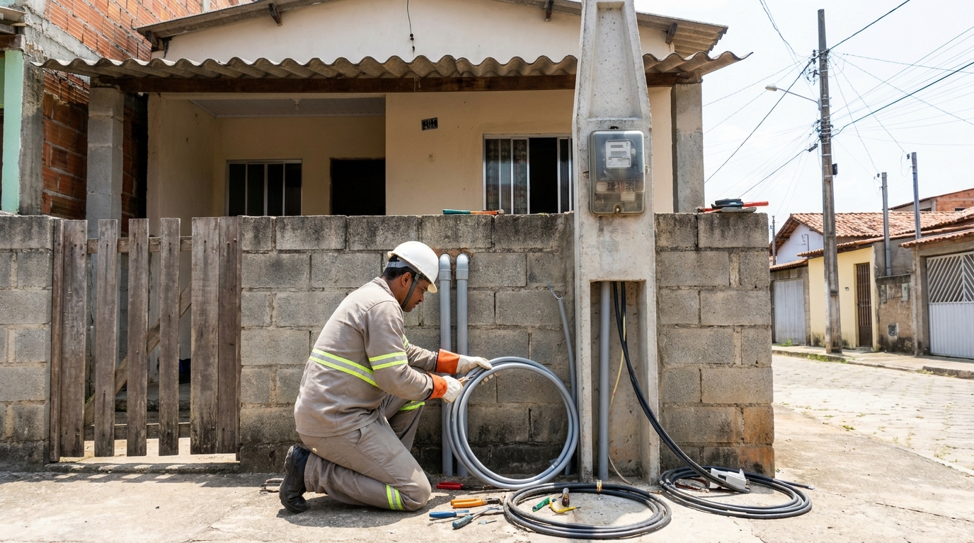 Instalacao de padrao de energia residencial em Campo Grande‑MS